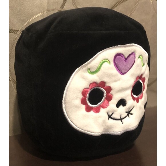 Aurora Squeezable Mallows Day of the Dead Sugar Skull Plush Toy Halloween - Picture 2 of 10